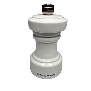 Cole & Mason Hoxton Pepper Mill Pepper Grinder White Gloss